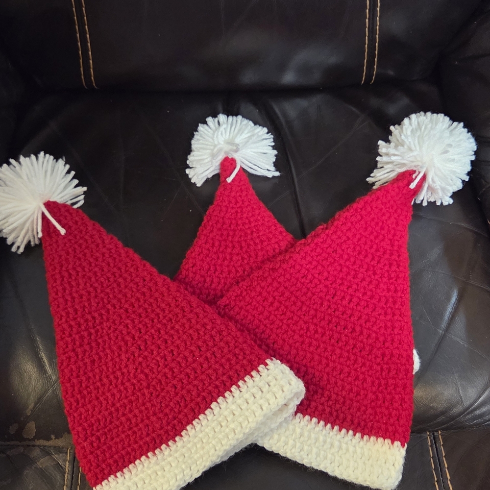 Festive Red and White Kids Santa Hat